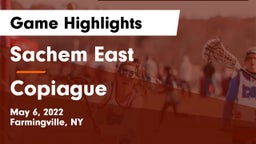 Sachem East  vs Copiague  Game Highlights - May 6, 2022
