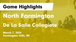 North Farmington  vs De La Salle Collegiate Game Highlights - March 7, 2024