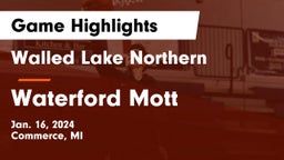 Walled Lake Northern  vs Waterford Mott Game Highlights - Jan. 16, 2024
