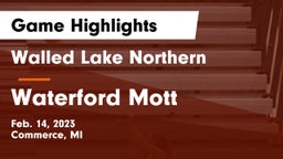 Walled Lake Northern  vs Waterford Mott Game Highlights - Feb. 14, 2023