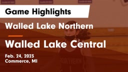 Walled Lake Northern  vs Walled Lake Central  Game Highlights - Feb. 24, 2023