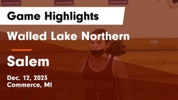 Walled Lake Northern  vs Salem  Game Highlights - Dec. 12, 2023
