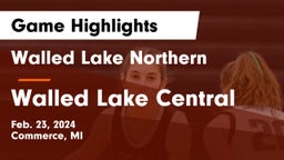 Walled Lake Northern  vs Walled Lake Central  Game Highlights - Feb. 23, 2024
