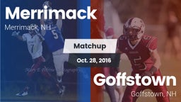 Matchup: Merrimack vs. Goffstown  2016