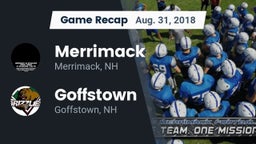 Recap: Merrimack  vs. Goffstown  2018