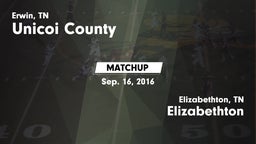 Matchup: Unicoi County vs. Elizabethton  2016
