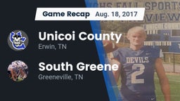 Recap: Unicoi County  vs. South Greene  2017