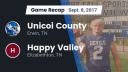 Recap: Unicoi County  vs. Happy Valley  2017