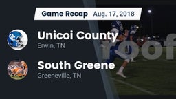 Recap: Unicoi County  vs. South Greene  2018