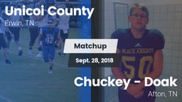 Matchup: Unicoi County vs. Chuckey - Doak  2018