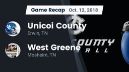 Recap: Unicoi County  vs. West Greene  2018