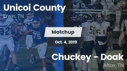 Matchup: Unicoi County vs. Chuckey - Doak  2019