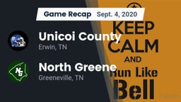 Recap: Unicoi County  vs. North Greene  2020