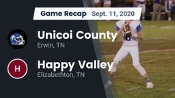 Recap: Unicoi County  vs. Happy Valley   2020