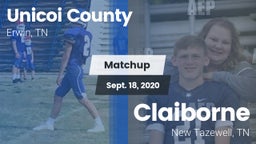 Matchup: Unicoi County vs. Claiborne  2020