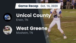 Recap: Unicoi County  vs. West Greene  2020