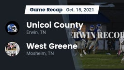 Recap: Unicoi County  vs. West Greene  2021