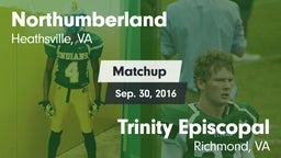 Matchup: Northumberland vs. Trinity Episcopal  2016