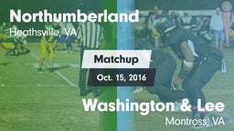 Matchup: Northumberland vs. Washington & Lee  2016
