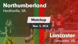 Matchup: Northumberland vs. Lancaster  2016