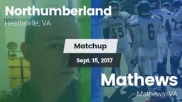 Matchup: Northumberland vs. Mathews  2017