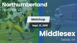 Matchup: Northumberland vs. Middlesex  2018