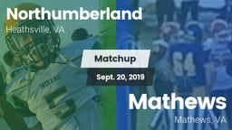 Matchup: Northumberland vs. Mathews  2019