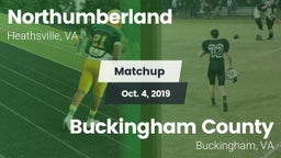 Matchup: Northumberland vs. Buckingham County  2019