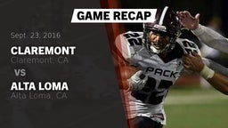 Recap: Claremont  vs. Alta Loma  2016