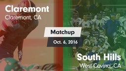 Matchup: Claremont vs. South Hills  2016