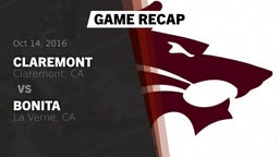 Recap: Claremont  vs. Bonita  2016
