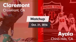 Matchup: Claremont vs. Ayala  2016
