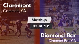 Matchup: Claremont vs. Diamond Bar  2016