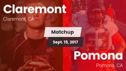 Matchup: Claremont vs. Pomona  2017