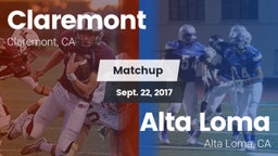 Matchup: Claremont vs. Alta Loma  2017