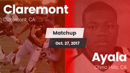 Matchup: Claremont vs. Ayala  2017