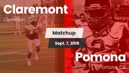 Matchup: Claremont vs. Pomona  2018