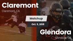 Matchup: Claremont vs. Glendora  2018
