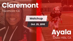 Matchup: Claremont vs. Ayala  2018