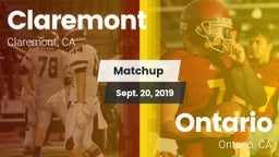 Matchup: Claremont vs. Ontario  2019