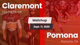 Matchup: Claremont vs. Pomona  2020