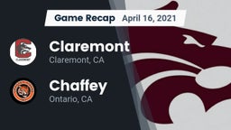 Recap: Claremont  vs. Chaffey  2021