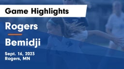 Rogers  vs Bemidji  Game Highlights - Sept. 16, 2023