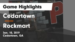 Cedartown  vs Rockmart  Game Highlights - Jan. 10, 2019