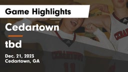 Cedartown  vs tbd Game Highlights - Dec. 21, 2023
