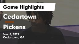 Cedartown  vs Pickens  Game Highlights - Jan. 8, 2021