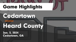 Cedartown  vs Heard County  Game Highlights - Jan. 3, 2024