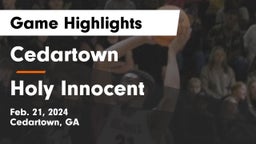 Cedartown  vs Holy Innocent Game Highlights - Feb. 21, 2024