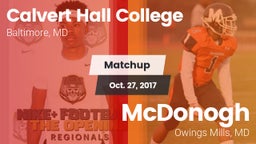 Matchup: Calvert Hall vs. McDonogh  2017