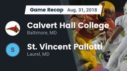 Recap: Calvert Hall College  vs. St. Vincent Pallotti  2018